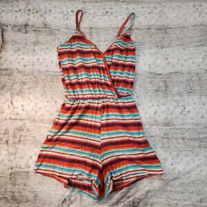 NWOT MeUndies Multicolor Striped Supersoft Modal Romper Size Small